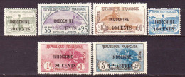 Indocina 1919 Y.T.90/95 */MH VF/F - Nuevos