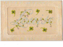 N°6306 - Carte Brodée - Prénom : Louise - Embroidered