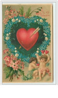 N°2780 - Carte Gaufrée - To My Valentine - Angelots Et Coeur - Valentinstag