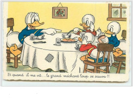 N°2817 - Disney  - Donald, Fifi, Riri Et Loulou - Et Quand Il Me Vit...le Grand Méchant Loup Se Sauva. - Autres & Non Classés