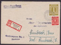 MiNr 917 I, 937, Plattenfehler Als MiF, Bedarfs-R-Brief "Pfarrkirchen", 15.1.47, Ankunft - Brieven En Documenten