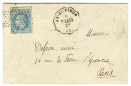 Etoile / N° 29 Conv. Stat. ANIZY-PINON / P.LAON (2) Sur Lettre Pour Paris. 1868. - TB / SUP. - Otros & Sin Clasificación