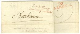 Franchise Rouge Pair De France / Directeur Gal Des Postes Sur Lettre Avec Texte Daté De Narbonne Le 4 Novembre 1815, Adr - Sonstige & Ohne Zuordnung