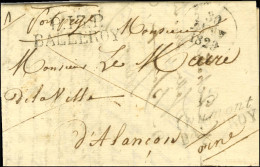 13 / Caumont / BALLEROY + P.13.P. / BALLEROY Sur Lettre Avec Texte Daté 1829 Pour Alençon. Très Rare Association. - TB / - Autres & Non Classés