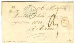 13 / Blangy Càd T 15 PONT LEVEQUE (13) B. Rur. C Sur Lettre Avec Texte Daté De Bonneville La Louvet. 1845. - TB / SUP. - - Other & Unclassified