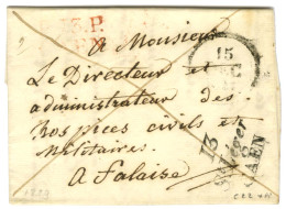 13 / St Léger / CAEN + P.13.P. / CAEN Rouge Sur Lettre Avec Texte Daté 1829 Pour Falaise. - TB / SUP. - R. - Autres & Non Classés