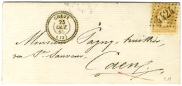 GC 4424 / N° 21 Càd T 21 CHEUX (13) Sur Lettre Locale Pour Caen. 1865. - SUP. - Other & Unclassified