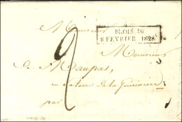 Cachet D'essai Encadré BLOIS 40 / 8 FEVRIER 1828 Sur Lettre Avec Texte. - TB / SUP. - R. - Other & Unclassified