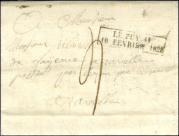 Cachet D'essai Encadré LE PUY 41 / 10 FEVRIER 1828 Sur Lettre Avec Texte. - TB / SU¨P. - RR. - Sonstige & Ohne Zuordnung