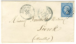 GC 4781 / N° 22 Càd T 22 Bleu CREUTZWALD (55) Sur Lettre Pour Sierck. 1867. - TB / SUP. - R. - Sonstige & Ohne Zuordnung