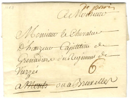 Delcampe - '' De Paris '' (L N° 1a) Sur Lettre Avec Texte Daté Du 31 Janvier 1763 Pour Un Capitaine De Grenadier Au Régiment De Vie - Autres & Non Classés