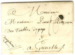 P Couronné En Négatif Sur Lettre Avec Texte Daté Du 26 Août 1772 Pour Grenoble. - TB / SUP. - Sonstige & Ohne Zuordnung