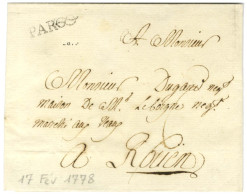 PAR + Noeud Entrelacé (L N° 16) Sur Lettre Avec Texte Daté Du 17 Février 1778 Pour Rouen. - SUP. - Sonstige & Ohne Zuordnung