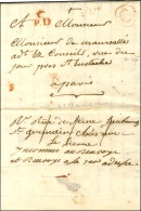 Lettre En Port Dû Avec Texte Daté 1776 Remise Au Bureau C (rouge) Pour Paris. - TB / SUP. - R. - Other & Unclassified