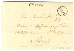 Lettre En Port Payé Avec Texte Daté 1780 Remise Au Facteur E / 9 Pour Paris. - TB / SUP. - Other & Unclassified