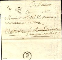 Lettre En Port Dû Avec Texte Daté 1761 Remise Au Boitier Pour Paris. - SUP. - R. - Other & Unclassified