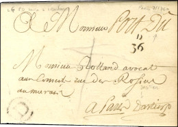 Lettre En Port Dû Avec Texte Daté 10 Juillet 1760 + Contreseing Manuscrit Remise Au Boitier D / 36 Pour Paris. - TB / SU - Other & Unclassified