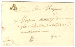 Lettre En Port Dû Avec Texte Daté 1765 Remise Au Boitier D / 37 Pour Paris. - TB. - Sonstige & Ohne Zuordnung