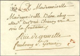 Lettre En Port Payé Avec Texte Daté 1780 Remise Au Boitier Adressée Au Chevalier D'Eon à Paris. - TB / SUP. - R. - Other & Unclassified