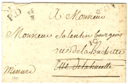 Lettre En Port Dû Avec Texte Daté 1761 Remise Au Boitier E / 32 Pour Paris. - TB. - Other & Unclassified