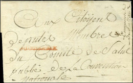 PUTTEAUX Rouge (L N° 178) Sur Lettre Avec Texte Daté An 2 Pour Paris. - TB. - R. - Autres & Non Classés