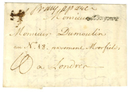 De Bayonne (L N° 5) Sur Lettre Avec Texte Daté Du 24 Octobre 1775 Pour Londres. Au Recto, Mention Manuscrite '' Franc à  - Other & Unclassified