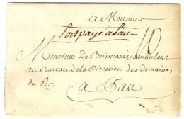 Lettre Avec Texte Daté De Paris Le 10 Mars 1769 Pour Pau. Au Recto, Mention Manuscrite '' Port Payé à Pau ''. - TB / SUP - Sonstige & Ohne Zuordnung