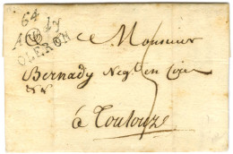 64 / Arudy / OLERON Sur Lettre Avec Texte Daté 1823 Pour Toulouse. - TB / SUP. - Andere & Zonder Classificatie