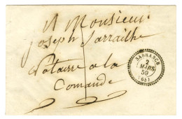 Càd T 22 SARRANCE (64) Taxe 1 Sur Lettre Pour La Comande. 1859. - SUP. - R. - Autres & Non Classés