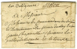 Contreseing De Franchise Manuscrit '' Breton '' Sur Lettre Avec Texte Daté De Pontcharra Via Bellecombe Le 28 Janvier 17 - Cartas Civiles En Franquicia