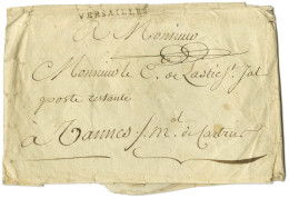 Contreseing De Franchise Manuscrit '' Maréchal De Castries '' Sur Enveloppe Sans Texte De Versailles Pour Vannes. - TB. - Civil Frank Covers