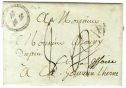 Delcampe - Marque Postale Ornée Fleurs De Lys BUREAU ROYAL DE CORRESPONDANCE GENERALE (S N° 9088) Sur Lettre Avec Texte Daté Du 10  - Non Classés