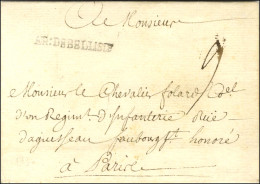 AR: DEBELLISLE (Armée De Belle Ile, N°SP2) Sur Lettre Sans Texte Pour Paris. Exceptionnelle Frappe. - SUP. - RR. - Armeestempel (vor 1900)