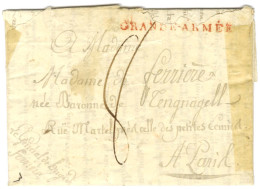 Marque Rouge De La Grande Armée Sur Lettre Avec Très Bon Texte Daté De Varsovie Le 1er Janvier 1812 Pour Paris. Au Recto - Sellos De La Armada (antes De 1900)