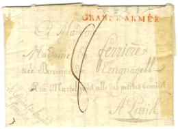 Marque Rouge De La Grande Armée Sur Lettre Avec Très Bon Texte Daté De Varsovie Le 1er Janvier 1812 Pour Paris. Au Recto - Army Postmarks (before 1900)