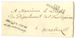 128 / HAMBURG + Franchise Bleue Commissaire Ordeur / En Chef Du 1er Corps Sur Lettre Avec Texte Daté Du 22 Février 1812  - Bolli Militari (ante 1900)