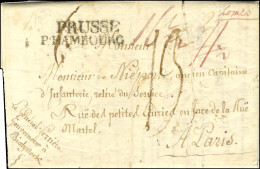 PRUSSE P HAMBOURG Sur Lettre Avec Très Bon Et Long Texte De 7 Pages Daté De Bialystock Ce 20 Août 1812 (en-tête Manuscri - Sellos De La Armada (antes De 1900)