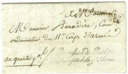 Bau SEDENTAIRE / GRANDE ARMEE + Franchise Commission De Liquidation / Des Comptes De La Gde Armée Sur Lettre Avec Texte  - Sellos De La Armada (antes De 1900)