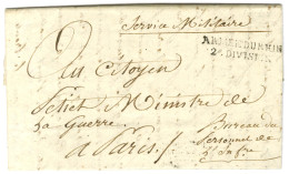 ARMEE DU RHIN / 2e DIVISION Sur Lettre En Franchise Et Long Texte Daté De Landau Le 29 Messidor An 4 Pour Paris. - TB /  - Army Postmarks (before 1900)