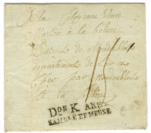 Don K ARM / SAMBRE ET MEUSE Sur Lettre Avec Texte Non Daté Pour Mondoubleau. - TB / SUP. - Army Postmarks (before 1900)