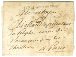 Don B ARMs DU NORD Sur Lettre Avec Texte Daté De La Haye Le 14 Nivose An 4 Pour Paris. - TB. - Army Postmarks (before 1900)