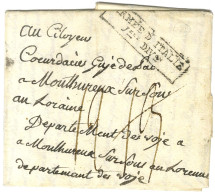 Marque Postale Encadrée ARMEE D'ITALIE 1ere DIVon Sur Lettre Avec Texte De Novi Pour Mouthureux. - TB / SUP. - Sellos De La Armada (antes De 1900)