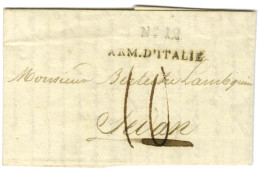 N° 12 / ARM. D'ITALIE Sur Lettre Avec Texte Daté De Milan Le 3 Avril 1812 Pour Sedan. - TB / SUP. - Sellos De La Armada (antes De 1900)