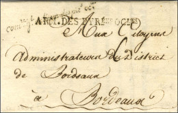 ARM.DES PYRées OCles Sur Lettre Avec Texte Daté De Bayonne Le 6 Prairial An 3 Pour Bordeaux. - SUP. - R. - Army Postmarks (before 1900)