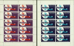 Belgique 1969 - Vignette EXPO 69 "POSTPHILA". Petites Feuilles De 10.(Français + Neerlandais) ... (EB) AR-02346 - Neufs