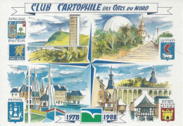 CPM 10° Anniversaire De La Création Du Club Cartophile Des Côtes Du Nord  Illustrateur A. Coupé - Autres & Non Classés