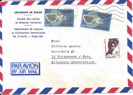 Senegal Air Mail Cover Sent To Germany DDR 11-12-1986 Topic Stamps - Sénégal (1960-...)