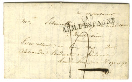 (A) / ARM.D'ESPAGNE Sur Lettre Avec Texte Daté De Barcelone Le 19 Juillet 1826 Pour Paris. - TB / SUP. - Army Postmarks (before 1900)