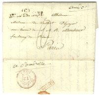 (C) / ARM. D'ESPAGNE Sur Lettre Avec Texte Daté De St Lucar Le 24 Septembre 1823 Pour Paris, Au Verso Griffe Rouge Encad - Army Postmarks (before 1900)