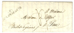 (R) / ARM.D'ESPAGNE Sur Lettre Avec Texte Sur Gibraltar Daté De L'Ile De Léon Le 28 Avril 1824 Pour Pau. - TB / SUP. - Army Postmarks (before 1900)